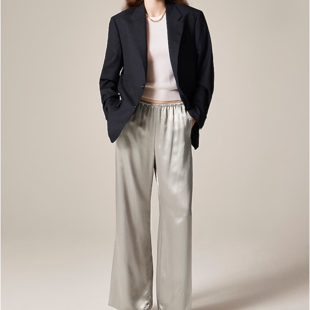 NWT J. CREW "Cosmo" Women's Pant Luster Charmeuse PS Petite Small